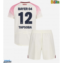 Bayer Leverkusen Edmond Tapsoba #12 Bortedraktsett Barn 2025-26 Kortermet (+ Korte bukser)